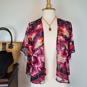 Nue Options Dopamine Sheer Shrug Cardigan With Top Hook & Eye Closure Size LP